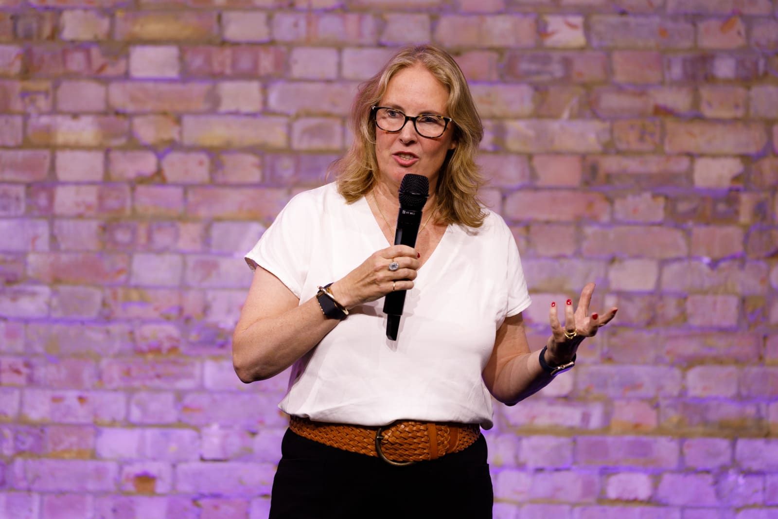 Cara Cunniff speaking on stage